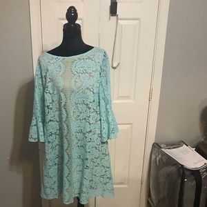 Sea-foam lace dress size 16 from lane Bryant